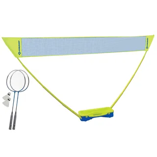 Donic Schildkröt Schildkröt Badminton Set Compact, inklusive Netz, 2 Schläger und 2 Bälle, im praktischen Kunststoffkoffer