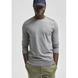 Selected Herren Rundhals Pullover SLHBERG CREW NECK B Grau 16074682 XXL