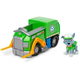 PAW PATROL, Recycling-Truck mit Rocky-Figur (Sustainable Basic Vehicle/Basis Fahrzeug), Spielzeug für Kinder ab 3 Jahren