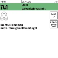 Industrial Quality Supplies DIN 741 Drahtseilklemmen Stahl 3 mm