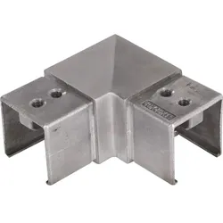 IAM DESIGN Eckbogen für Nutrohr eckig 40 x 40 x 1,5 mm,Edelstahl geschliffen V4A
