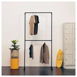 RSR Hangers Kleiderständer Kleiderständer freistehend Garderobe Industrial Oskar Schwarz 75 cm