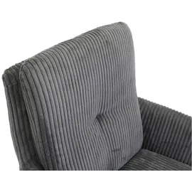 Landscape Drehsessel Olmo Cord 60 x 89 x 69 cm anthrazit