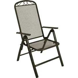 DEGAMO Klappsessel Classic 2 Stück 5-fach verstellbar 2 x 2 x 108 cm grau