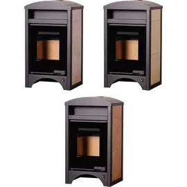 Aquaflam Vario Barma Manual Korpus Weiß/Abdeckplatte Eiche