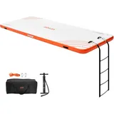 Vevor Aufblasbares Trampolin Schwimmdock orange 4,57 x 1,82 m
