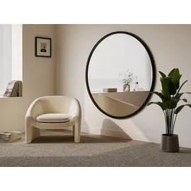 vente-unique Wandspiegel 150 x 150 cm Schwarz