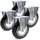 Wiltec Bockrollen Set 4x Transportrolle 150 kg
