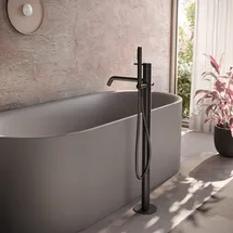 Herzbach DEEP Wannenarmatur, Bodenmontage, Einhebelmischer, 18.022070.1.12,