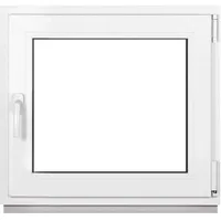 Framex Kellerfenster Fenster Kunststofffenster Weiß Breite x Höhe 80 x 70 cm (800 x 700 mm) 2-fach (32 mm) Dreh Kipp DIN Rechts - Premium - Alle Größen
