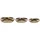 Beliani Dekotablett 3er Set UJUNG Metall Gold