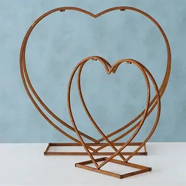 ETC Shop Kaminholzregal 2er Set Eisen Edelrost 75 cm Braun