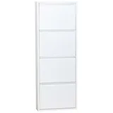 ebuy24 Schuhkipper, Weiß, Metall, 50x140x16 cm, Garderobe, Schuhaufbewahrung, Schuhkipper
