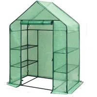 Woltu Foliengewächshaus Treibhaus Gartenhaus 143x73x195cm Grün