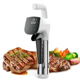 Sous Vide Stick,Biebuxo 850W 3D Sous Vide Garer App-Steuerung für Herd Einstellbarer Thermostat,Präzise Kontrolle für Fleisch,Ei,Gemüse