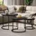 Vicco Couchtisch-set Montreal, Schwarzer Marmor, 55 x 55 cm 3 Teile, platzsparend klappbar und vielseitig kombinierbar