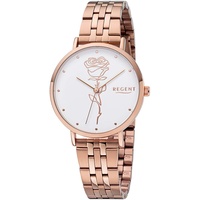 Regent Damen Analog Quarz Uhr mit Edelstahl Armband 12211092