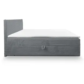 venasi TILLY Boxspringbett 160x200 mit 2 Bettkästen H2/H3 Matratze GRAU CORD TILIA - Grau