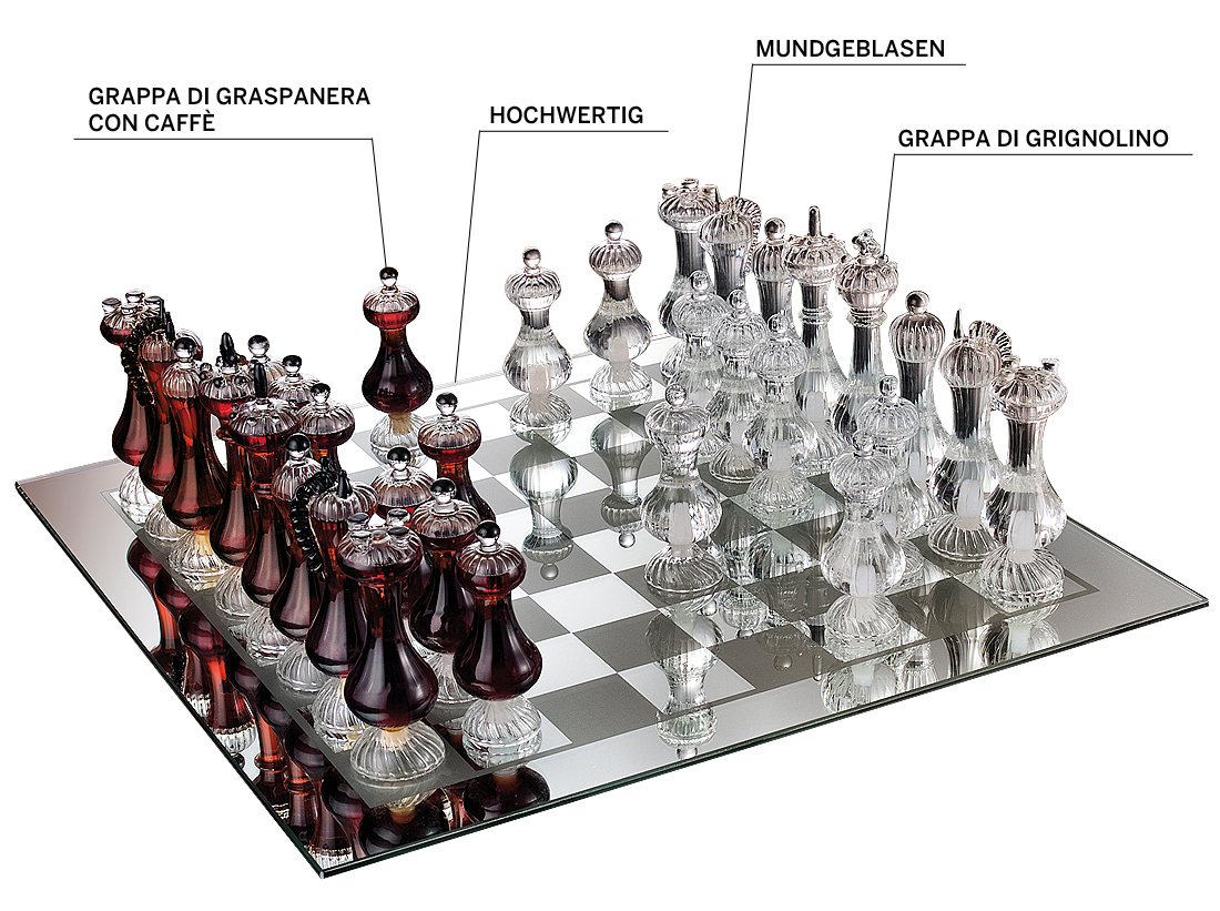 Mazzetti d'Altavilla Scacchiera Reale - Luxuriöses Schachspiel mit Grappa