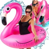 Aufblasbarer Schwimmring Flamingo Für Strand, Pool, Urlaub, Rosa
