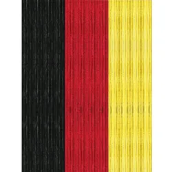 Arsvita Flauschvorhang 140x220 Unistreifen schwarz - rot - gelb