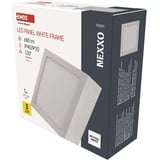 EMOS LED Panel 7,6 W, quadratische 680 lm Deckenleuchte, 12 x 12 cm, ersetzt 50W Glühbirne, Lichtfarbe neutralweiß 4000K, inkl. LED-Treiber, Leuchtdauer 30000 St.