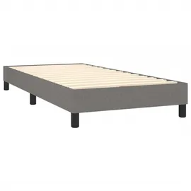 vidaXL Boxspringbett 100 x 200 cm Dunkelgrau