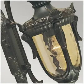 Elstead Lighting Wandlaterne 1-flammig Glas, Metall spritzwassergeschützt IP44 E27 bronze