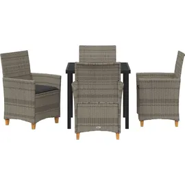 vidaXL Garten Essgruppe 5-tlg. Grau