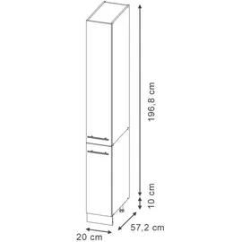 Vicco Hochschrank Apothekerschrank 20 x 58 x 206,8 cm Weiß