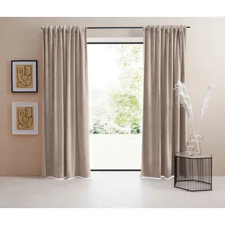LeGer Home by Lena Gercke Samt Ladina 140 x 145 cm sand beige