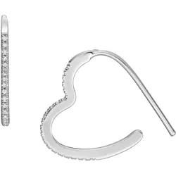 Fossil JA7230040 Damen-Ohrringe Herz Creolen Silberfarben
