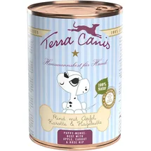 Terra Canis Welpenmenü 400g Dose Hundenassfutter 6 x 400 Gramm Rind Apfel, Karotte & Hagebutte