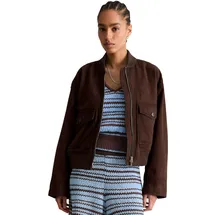 Marc O'Polo regular fit, Leder. / Kunstlederjacke aus echtem Ziegenleder, aubergine, XS