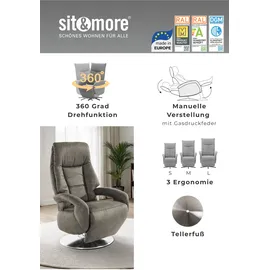 sit&more TV-Sessel Enjoy Kunstleder 74 x 113 x 77 cm Braun mit Liegeposition