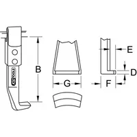 KS Tools Abzieherhaken lange Ausführung, 300mm, D=5mm