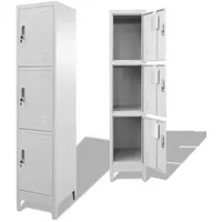 VidaXL Schließfachschrank mit 3 Fächern 38x45x180 cm