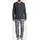 SCHIESSER Pyjama Night & Home Grau kariert / Blau 48