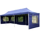 Profi Falt Pavillon 3x6 3x3 3x9 m Party-Zelt Fest-Zelt Markt-Zelt Garten-Zelt Event-Zelt (3 x 9 m, Blau)