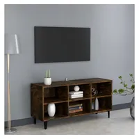 VidaXL TV-Schrank mit Metallbeinen Räuchereiche 103,5x30x50 cm