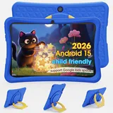 DigiLand Android 15 Kinder Tablet 10,1 Zoll, 6GB RAM + 32GB ROM (erweiterbar), Elternkontrolle, Kinder-Apps vorinstalliert, Doppelkamera, inkl. robuster Schutzhülle (Blau)