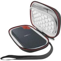 AONKE Hart Reise Tasche Case für SanDisk Extreme Portable Externe SSD 250GB 500GB 1TB 2TB 4TB USB-C (E61) (Schwarz)