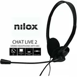 NILOX Kopfhörer mit Mikrofon Schwarz