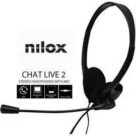 NILOX Kopfhörer mit Mikrofon Schwarz