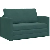 VidaXL Bodenschlafsofa 2-in-1 Dunkelgrün 124x204x61 cm Samt