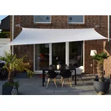 Floracord Sonnensegel Rechteckig wasserabweisend 400 cm x 300 cm Silbergrau