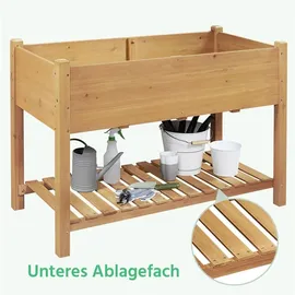 Yaheetech Hochbeet 119 x 57 x 80 cm Hellbraun