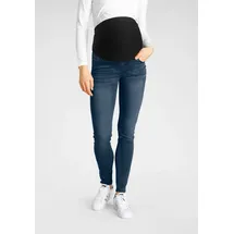 NEUN MONATE Umstandsjeans Stretch-Jeans für Schwangerschaft und Stillzeit Umstandsjeans mit hoher Leibhöhe, ohne Gürtelschlaufen, Waschung blau 46