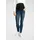 NEUN MONATE Umstandsjeans Stretch-Jeans für Schwangerschaft und Stillzeit Umstandsjeans mit hoher Leibhöhe, ohne Gürtelschlaufen, Waschung blau 46