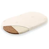 Träumeland Babymatratze Kleine Matratze Naturwölkchen, Träumeland, 3 cm hoch, oval weiß 46 cm x 82 cm x 3 cm